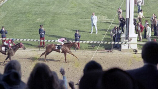 English: Horse sports Horse racing--Kentucky Kentucky Derby, Louisville, Ky Racetracks (Horse racing)--Kentucky Horsemen and horsewomen Jockeys Race horses Affirmed (Horse) Bert Morgan was a photographer whose best-known work was his photographs of Palm Beach high society events and people taken by Morgan along with his son Richard Morgan. His work was regularly published in magazines such as Vogue, Vanity Fair, Town and Country, and The Social Spectator.