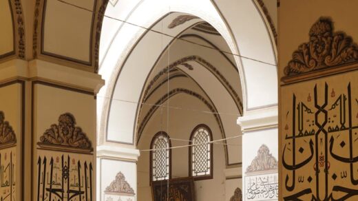 interior of the grand mosque in bursa turkiye