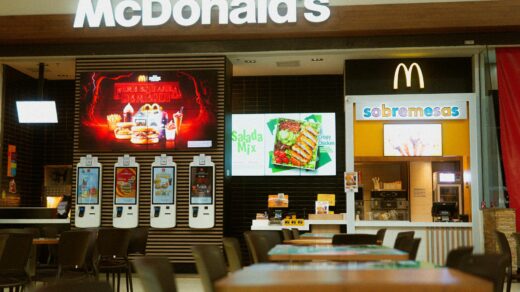 modern mcdonald s interior with self service kiosks
