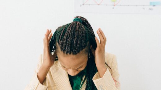 photo of a stressed woman