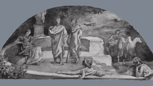 The Relation of the Individual to the State: Socrates and His Friends Discuss 'The Republic,' as in Plato's Account; Color Study for Mural, Supreme Court Room, Saint Paul, Minnesota State Capitol, Saint Paul