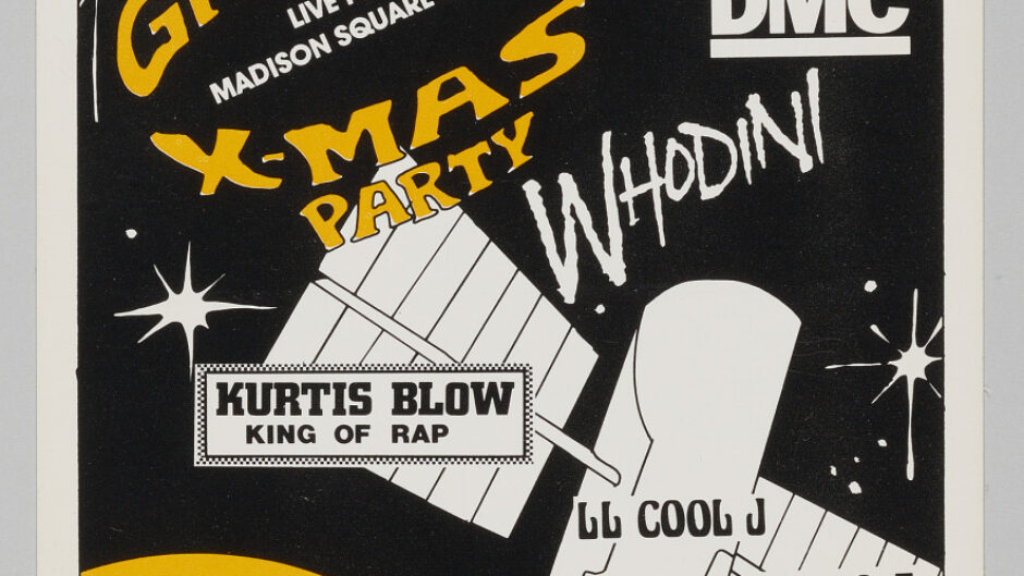 Flier for Krush Groove Christmas Party at Madison Square Garden