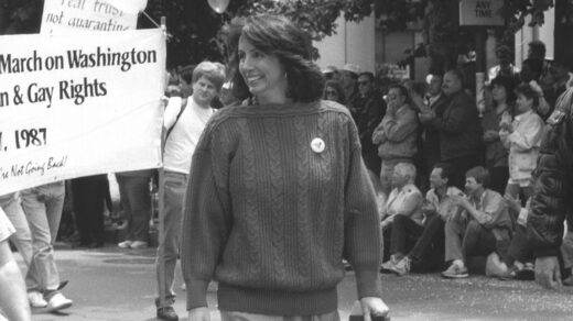 Congresswoman Pelosi, pictured proudly marching for equal rights in 1987, celebrates the Supreme Court decisions striking the discriminatory Defense of Marriage Act and allowing marriage equality for all California families.